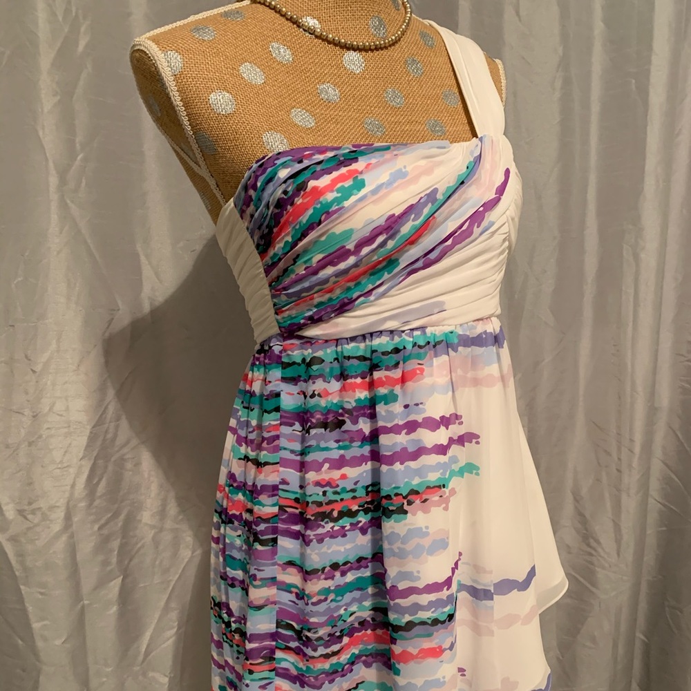 BCBG One Shoulder Party Dress